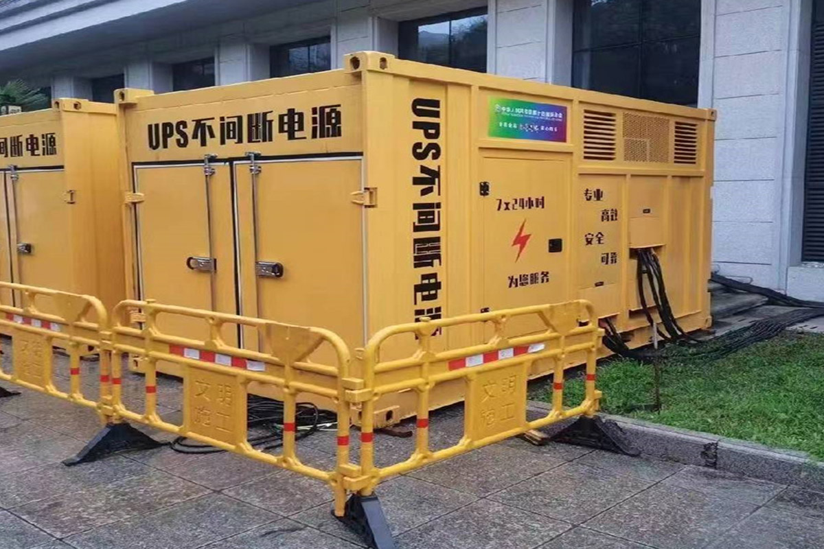 安泽发电机租赁施工现场