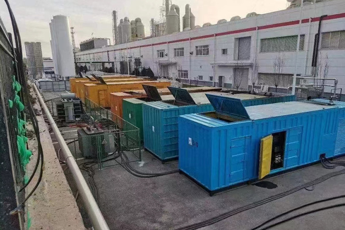 安泽发电机租赁施工现场